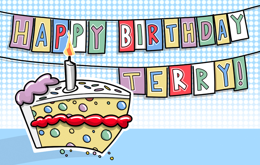 Happy Birthday Terry Cake Fall Birthday Cake | Buttercream Iced Cake