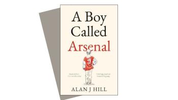 The front of a book called A Boy Called Arsenal, which features an illustrated boy's back. The boy is wearing a football shirt.