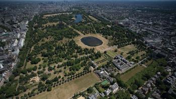 An aerial view of London's Hyde Park