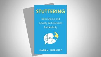 A book cover with 'Stuttering: from shame and anxiety to confidence authenticity' on it, 
