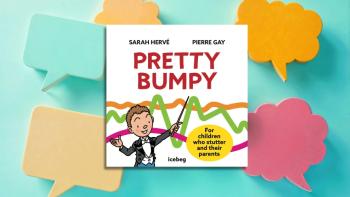 A children's book cover featuring an illustration of a boy, surrounded by speech bubbles