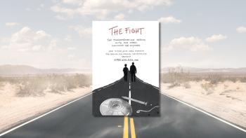 A book cover with a road behind it
