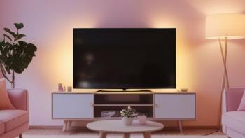 A television in a living room.