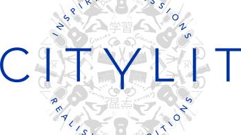 A logo saying 'CityLit; with illustrated objects around it