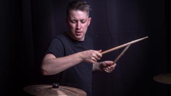 A man playing the drums