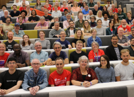 what to do when speech therapy isn't working A lecture theatre full of people looking at the camera