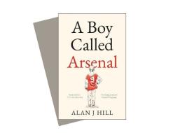 The front of a book called A Boy Called Arsenal, which features an illustrated boy's back. The boy is wearing a football shirt.