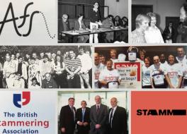 A collage of old and new photographs and logos