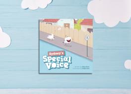 A children's book cover with clouds around it