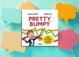 A children's book cover featuring an illustration of a boy, surrounded by speech bubbles