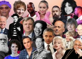 Many celebrity faces