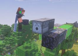 A scene from the Minecraft video game
