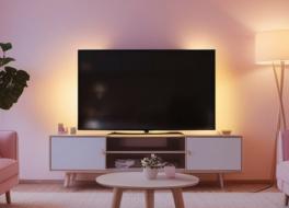 A television in a living room.