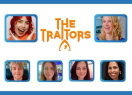 Six women's faces, with a logo saying 'The Traitors' between them