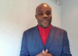 A man smiling