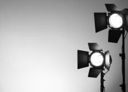 Two theatre/tv/film production lights