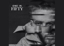 A man's face, with each part separated and moved about, next to the words 'One in Fifty'