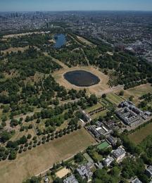 An aerial view of London's Hyde Park