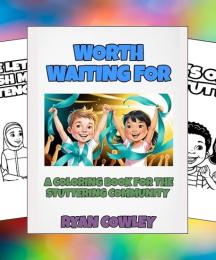 A book cover showing illustrated children, with insets of illustrations