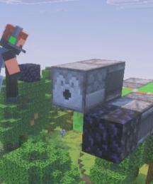 A scene from the Minecraft video game