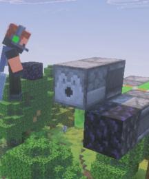 A scene from the Minecraft video game