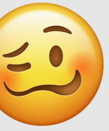 An emoji showing a woozy face