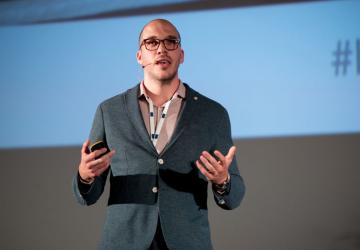 A man doing a presentation