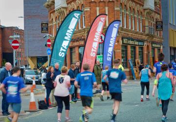 Come Fly the Flag, London 21 July Stamma at the Manchester 10K 2019