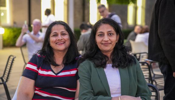 STAMMA staff siting outside the conference venue