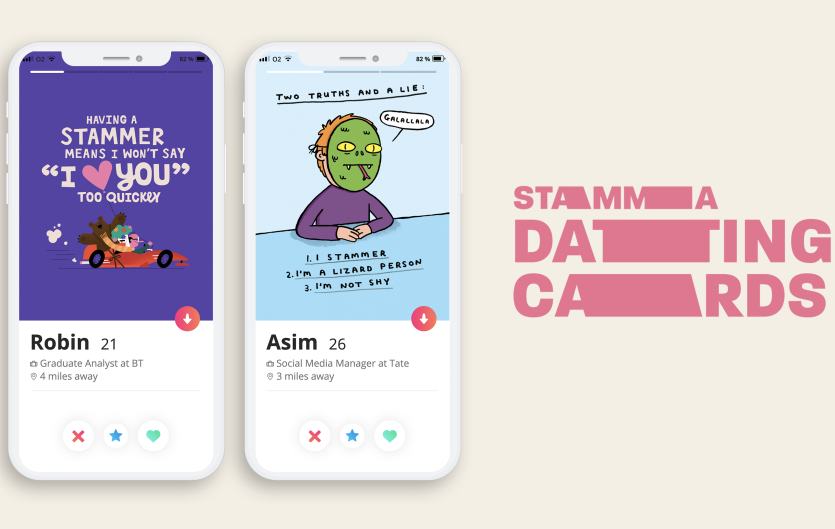 Examples of our dating app cards free to download