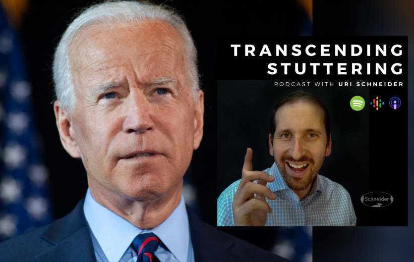 True Paradox: Joe Biden & Overcoming Stuttering President Joe Biden, with an insert of the article's author, Uri Schneider