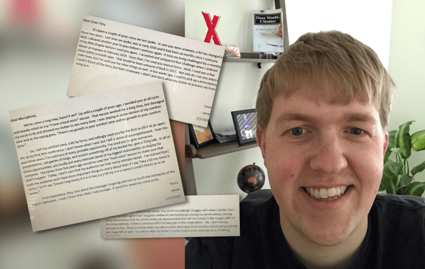 A Series of Follow Up Letters The article's author, James Hayden. beside images of letters