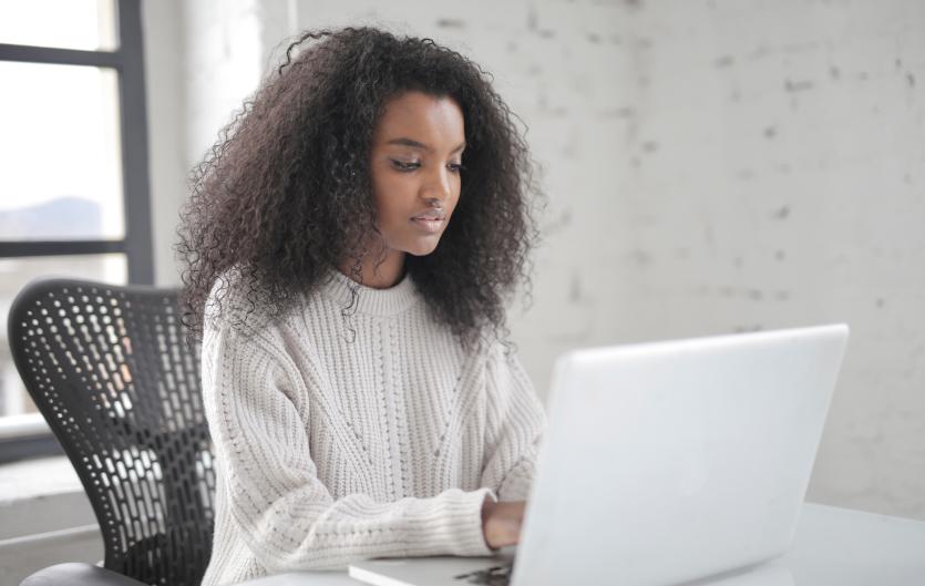 Equality Act & Stammering: New Challenges of Coronavirus Woman at a computer