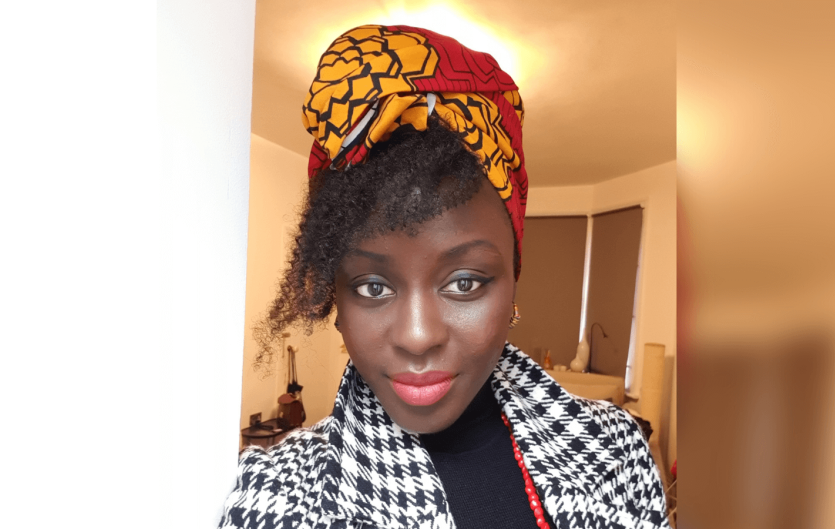 Toxic relationship The poem's author, Djenaba Fofana, looking at the camera