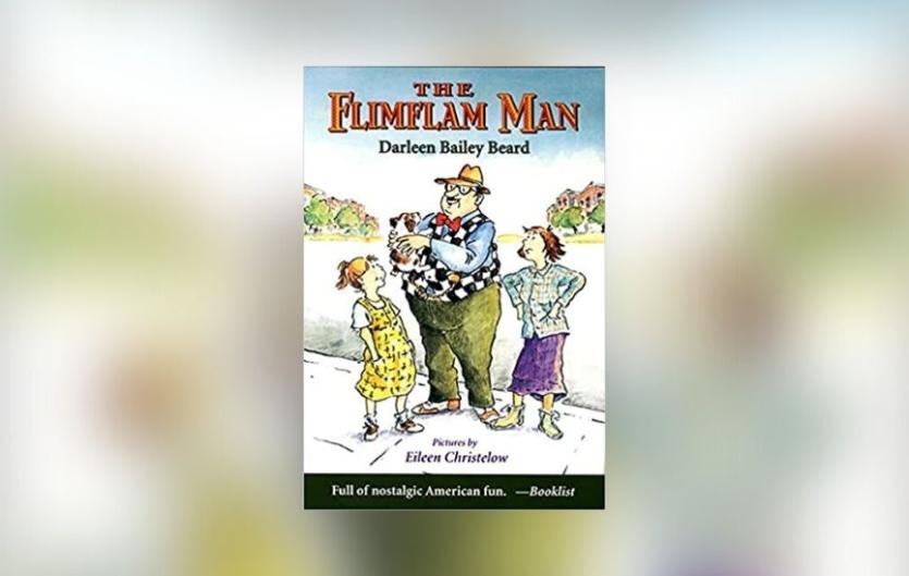 Review: The FlimFlam Man An illustrated cover of the book The Flimflam Man