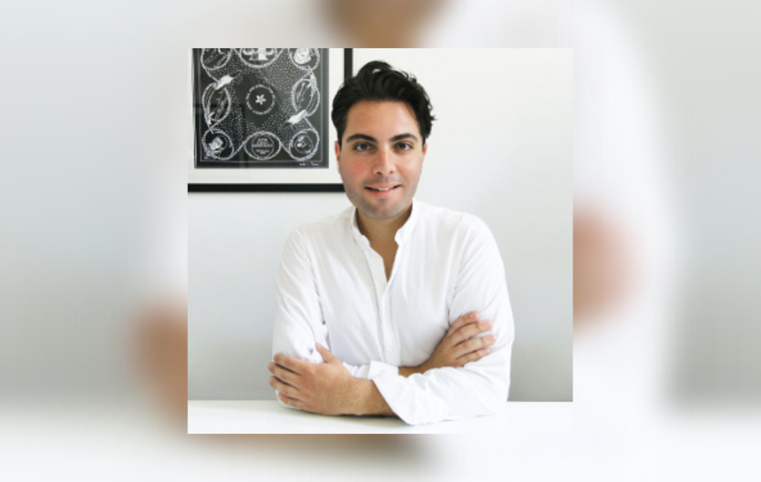 Is being creative related to my stammer? The article's author Jonathan Velardi, beside one of his art pieces