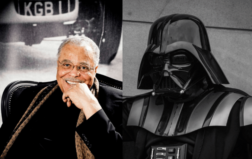 The actor James Earl Jones and Darth Vader