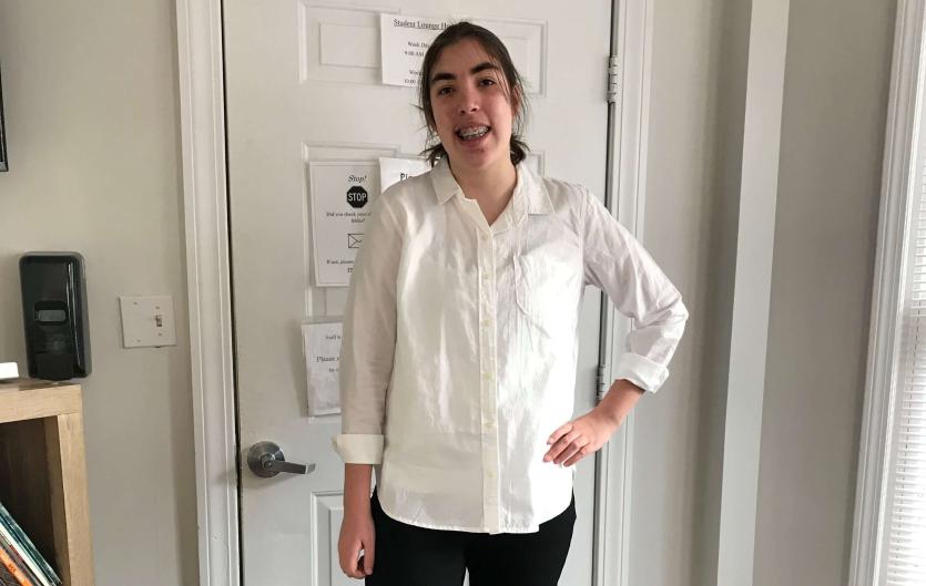 Using a fluency app helped with my confidence A young woman standing looking at the camera