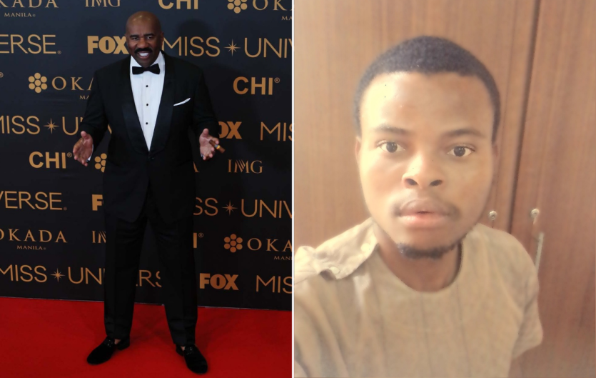 Now I say to myself "I can do it. He did it, so can I" The article's author Uchechukwu Ngaikdi, and US broadcaster Steve Harvey
