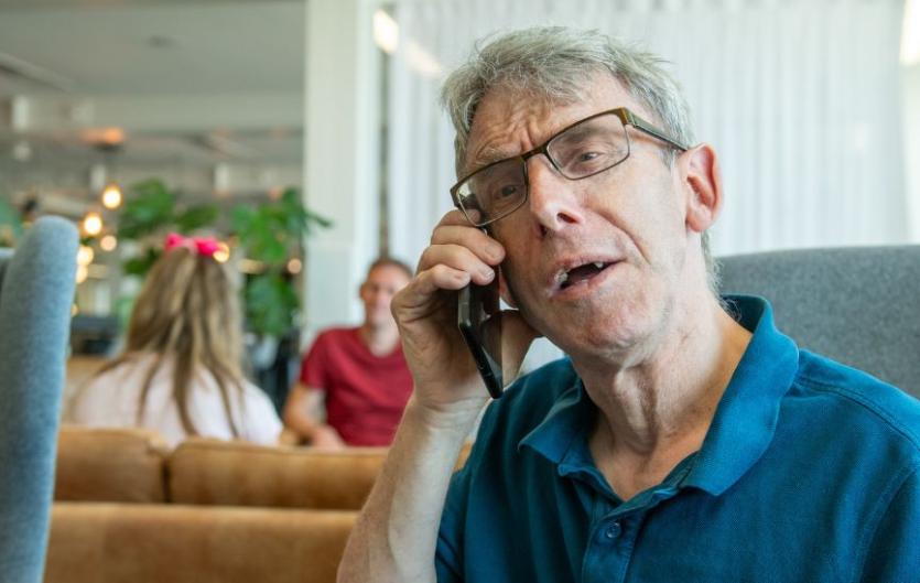 The STAMMA Advocacy Service A man on the telephone
