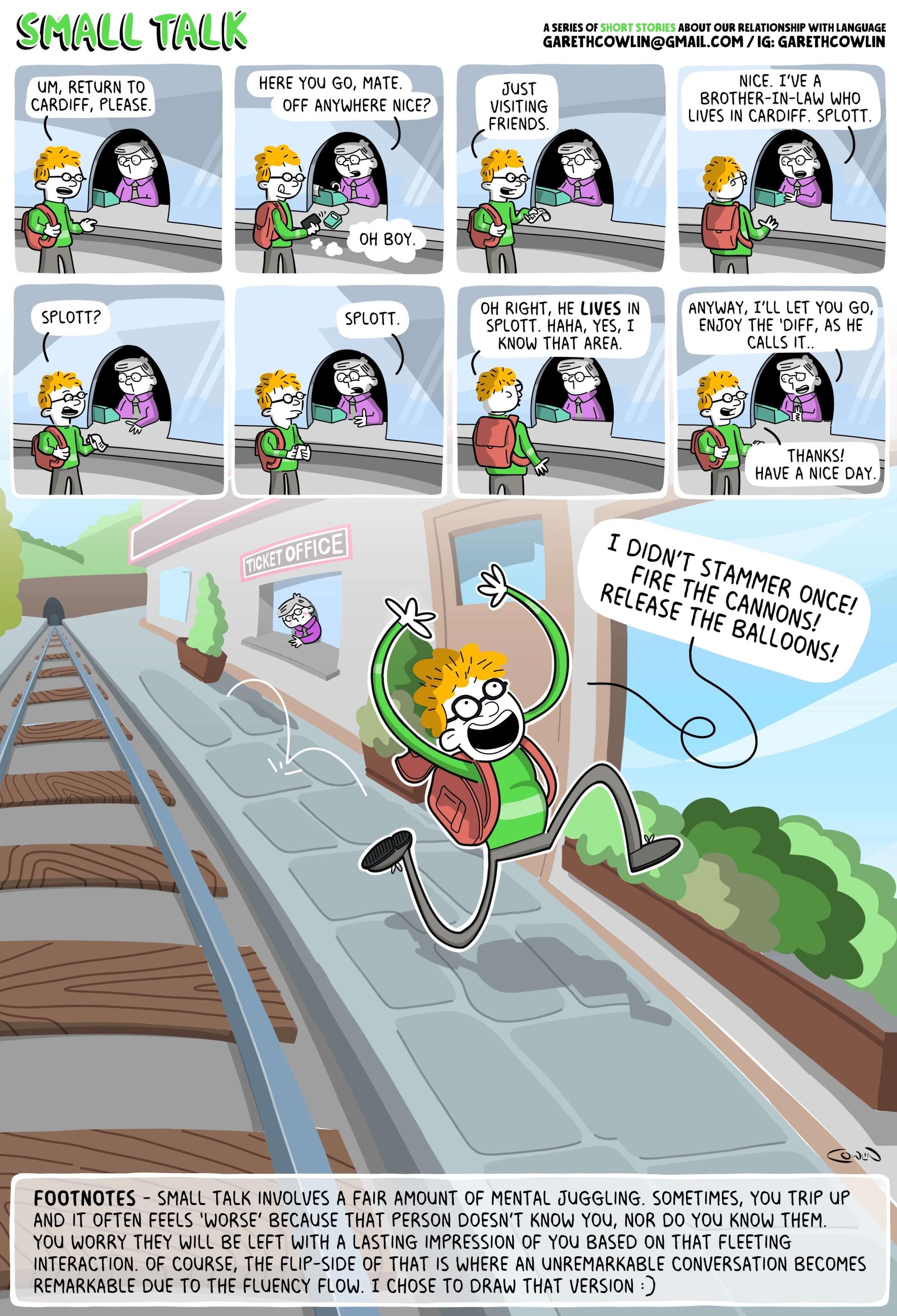 Gareth's comic: Small Talk | STAMMA