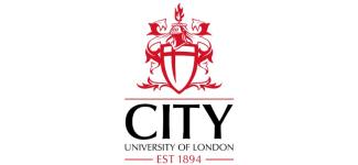 An illustrated coat of arms above the text 'City University of London'
