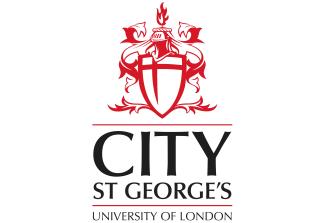 A crest with the words 'City St George's University' underneath