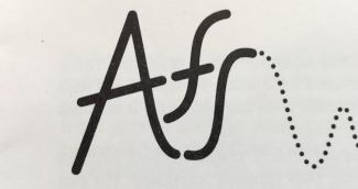 A handwritten 'AfS