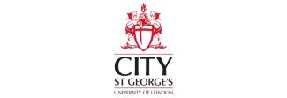 A logo saying 'City St Georges university'