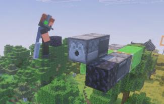 A scene from the Minecraft video game