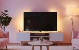 A television in a living room.