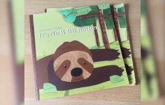 A pile of two illustrated children's books