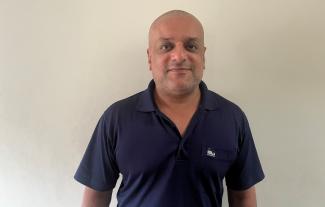 A man smiling