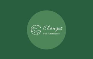 A round logo with a wave illustration and 'Changes for Stammerers'